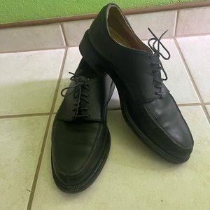 Cable & Co. Mens Oxford Italian Leather Black Dress Shoes
